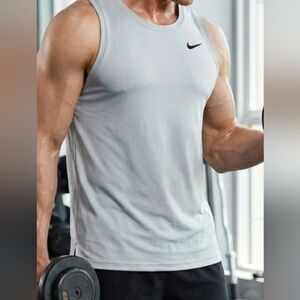 Nike Dri-Fit Men's Light Blue Sleeveless Tee / Tank Top - Large